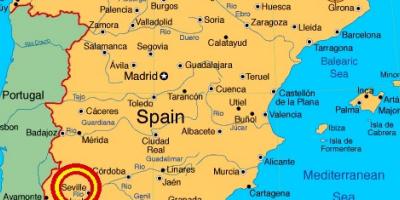 Sewilla Hiszpania mapa