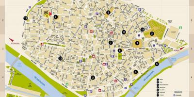 Mapa, bezpłatne mapy ulic w Sewilli, Hiszpania